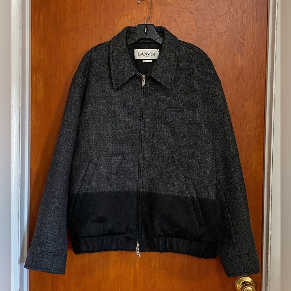 Lanvin Wool-Blend Bomber Jacket size 48/us size M